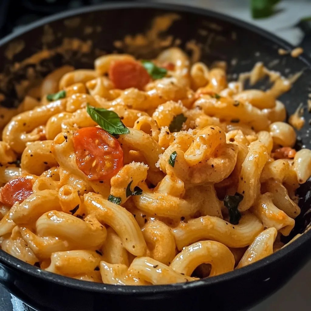 Nudeln in kräuterreicher Tomatensauce