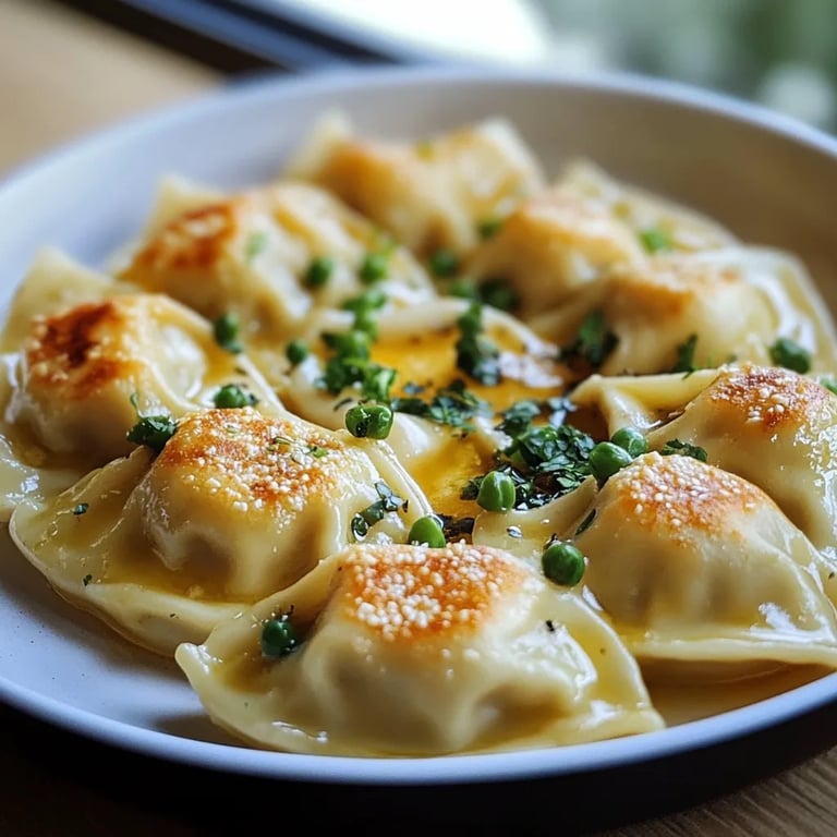 Maultaschen in Käse-Sahne-Soße