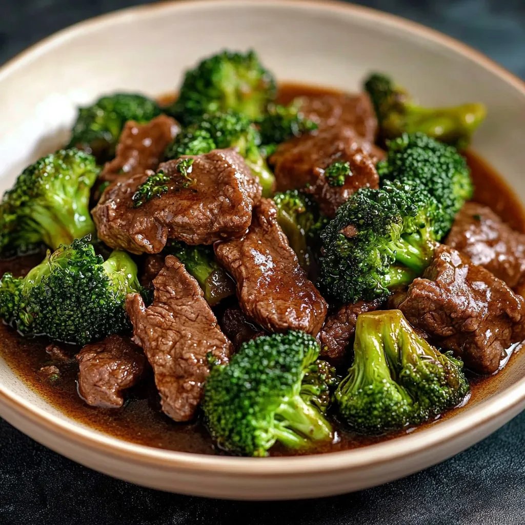 Rindfleisch und Brokkoli