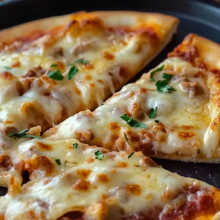 Einfache hausgemachte Pizza