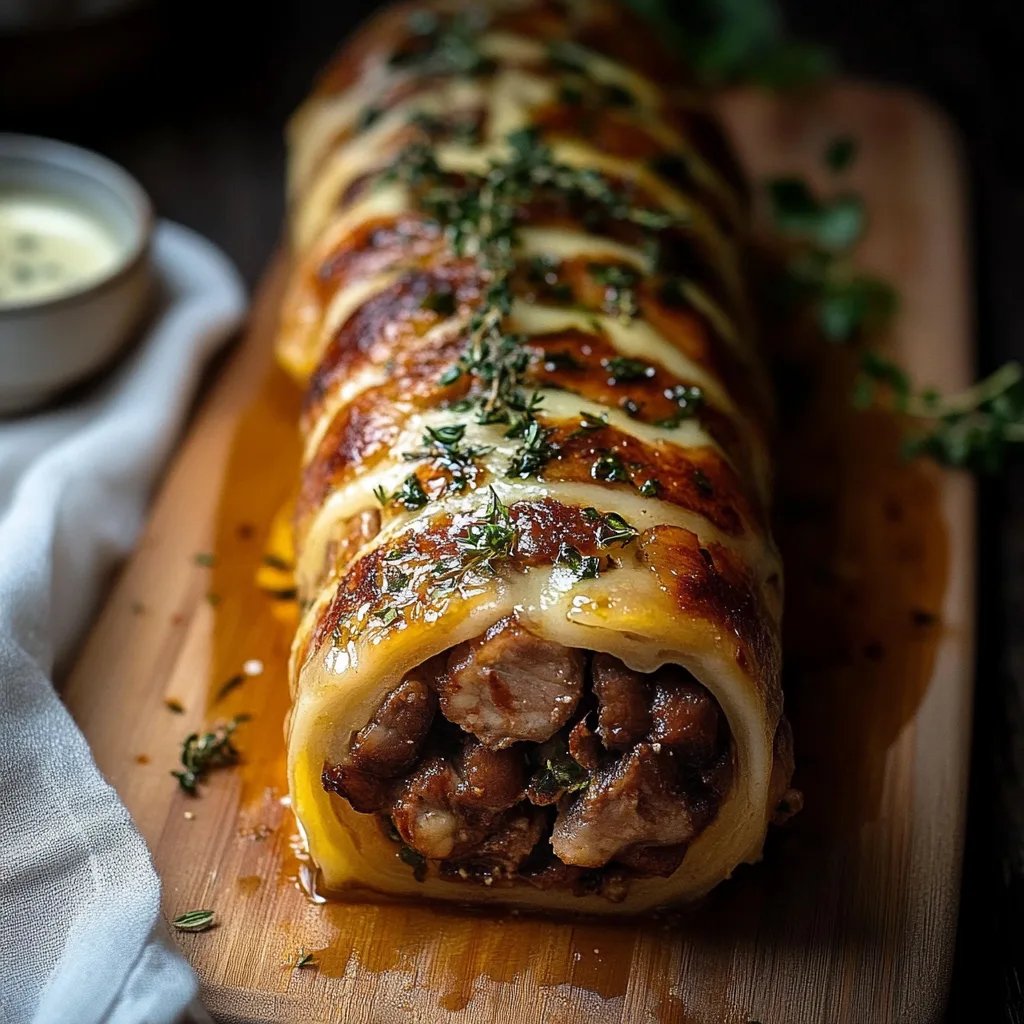 Hackfleisch-Käse-Rolle