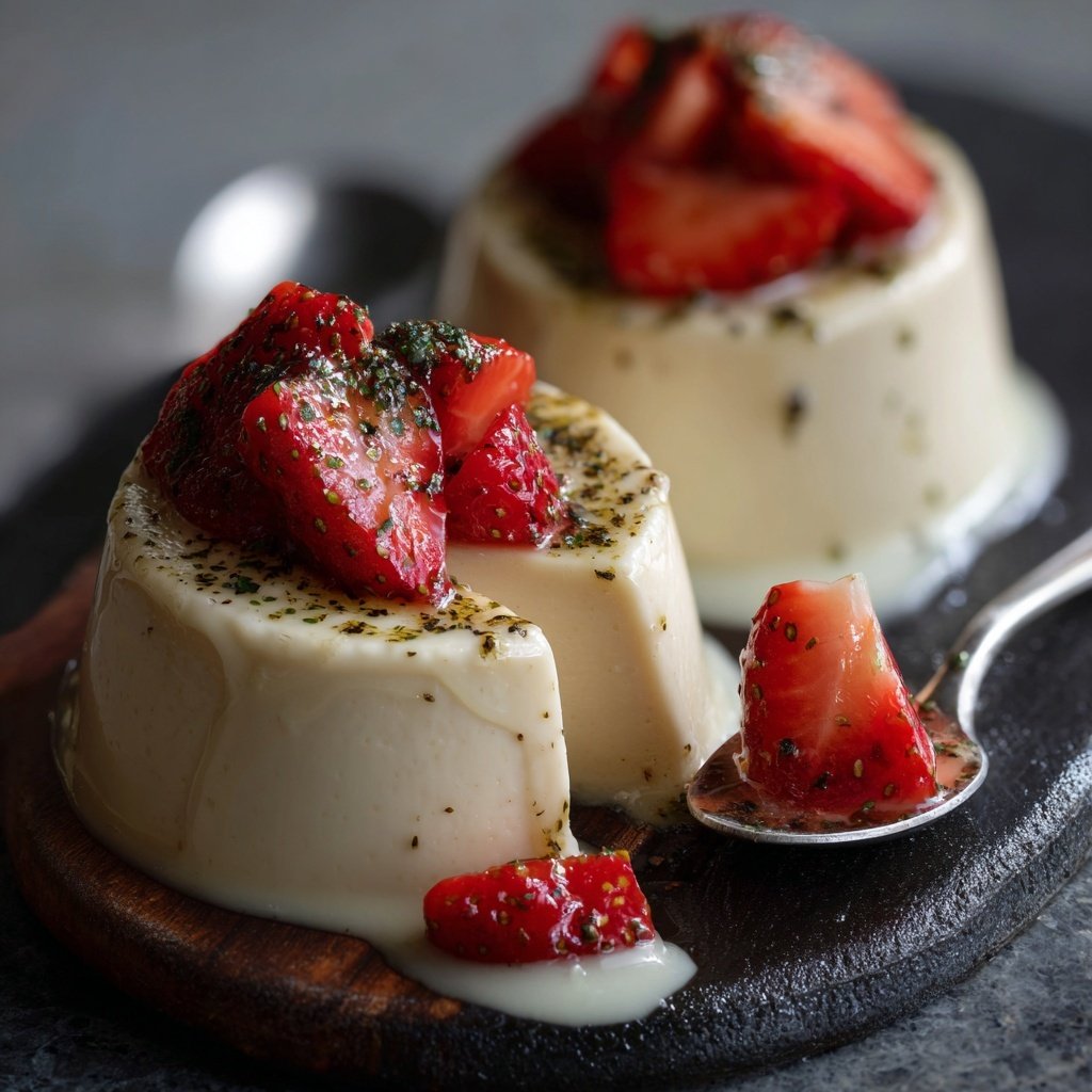 Erdbeer Panna Cotta Mit Vanille